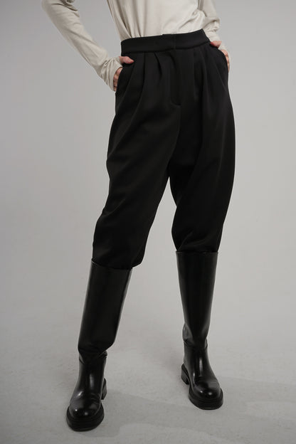 Rider High Waist Lycra Trousers Black