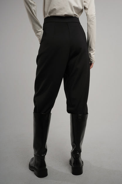 Rider High Waist Lycra Trousers Black