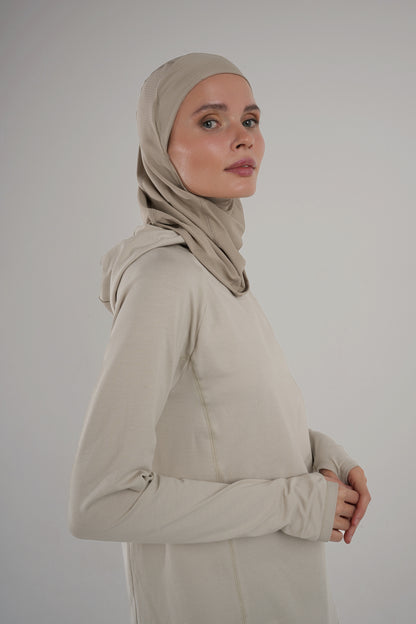 PERFORMANCE SPORTS TECHNICAL HIJAB BEIGE