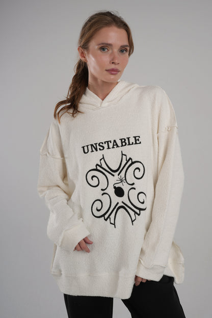 Instabiele hoodie wit