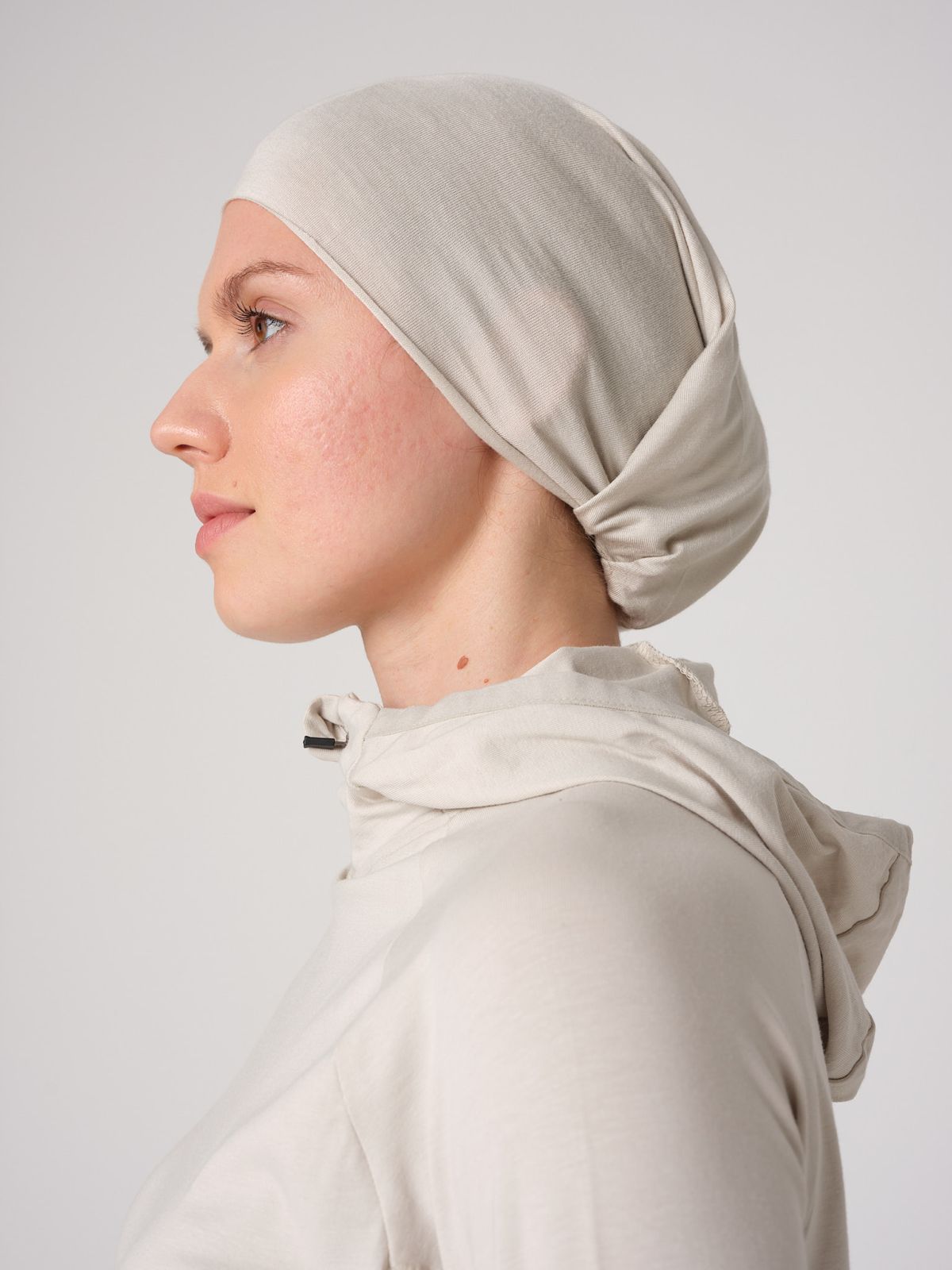 Cotton Full Hair Band - Beige