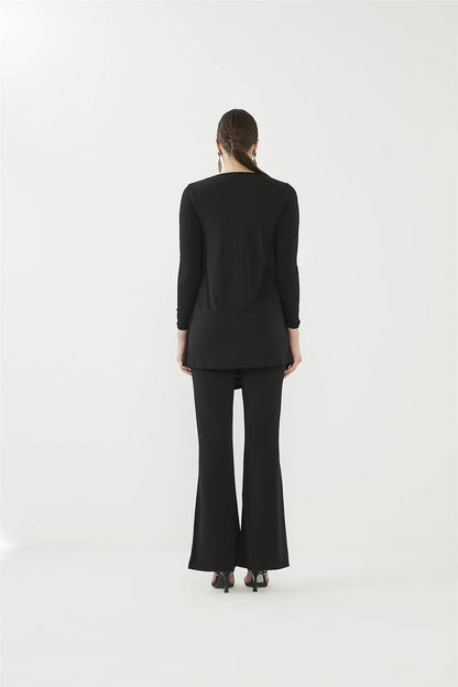 Detailed Sendy Trousers and blouse, Mink Color (Two pieces)