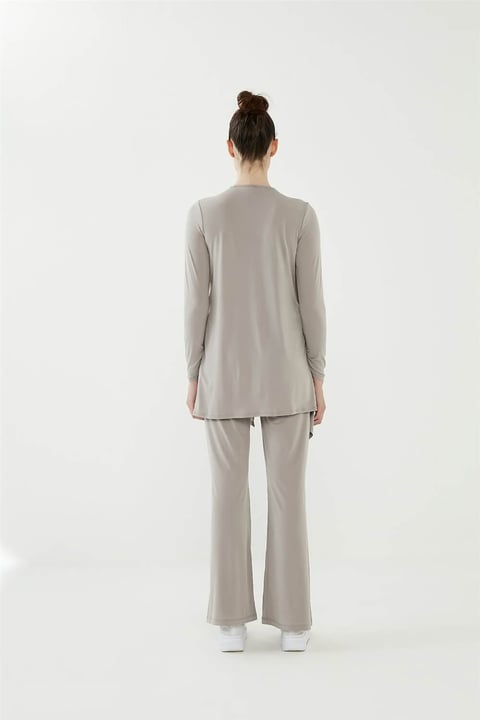 Detailed Sendy Trousers and blouse, Mink Color (Two pieces)