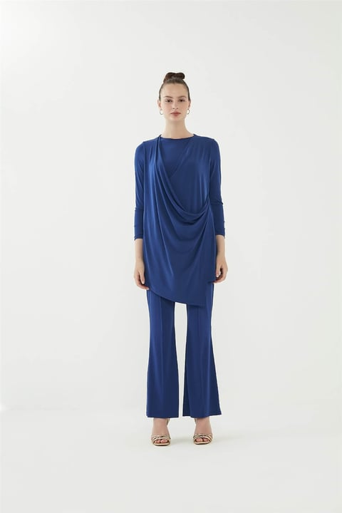 Detailed Sendy Trousers and blouse, Mink Color (Two pieces)