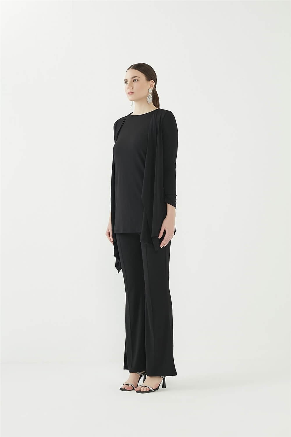 Detailed Sendy Trousers and blouse, Mink Color (Two pieces)