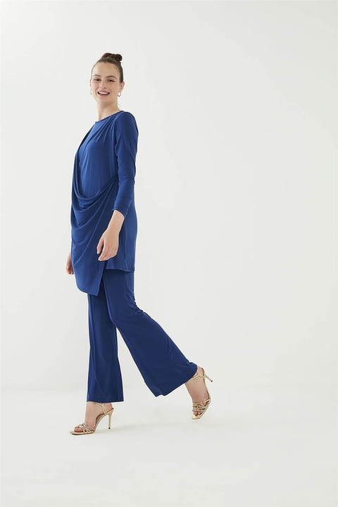 Detailed Sendy Trousers and blouse, Mink Color (Two pieces)